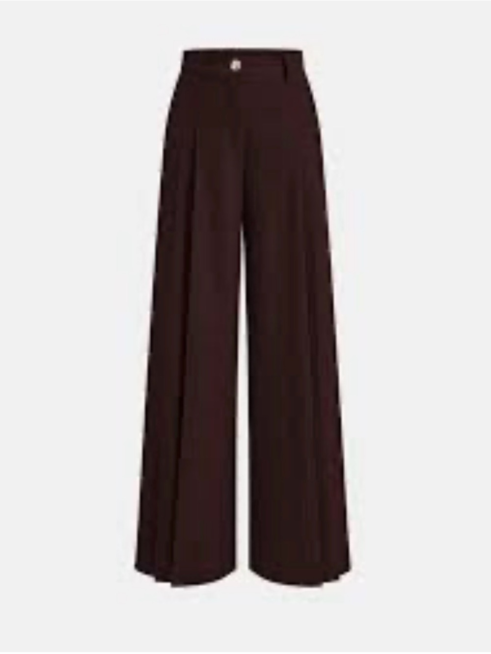 Commense High rise Pleated Wide-Leg Dress Pants in Burgundy Tailored Trousers